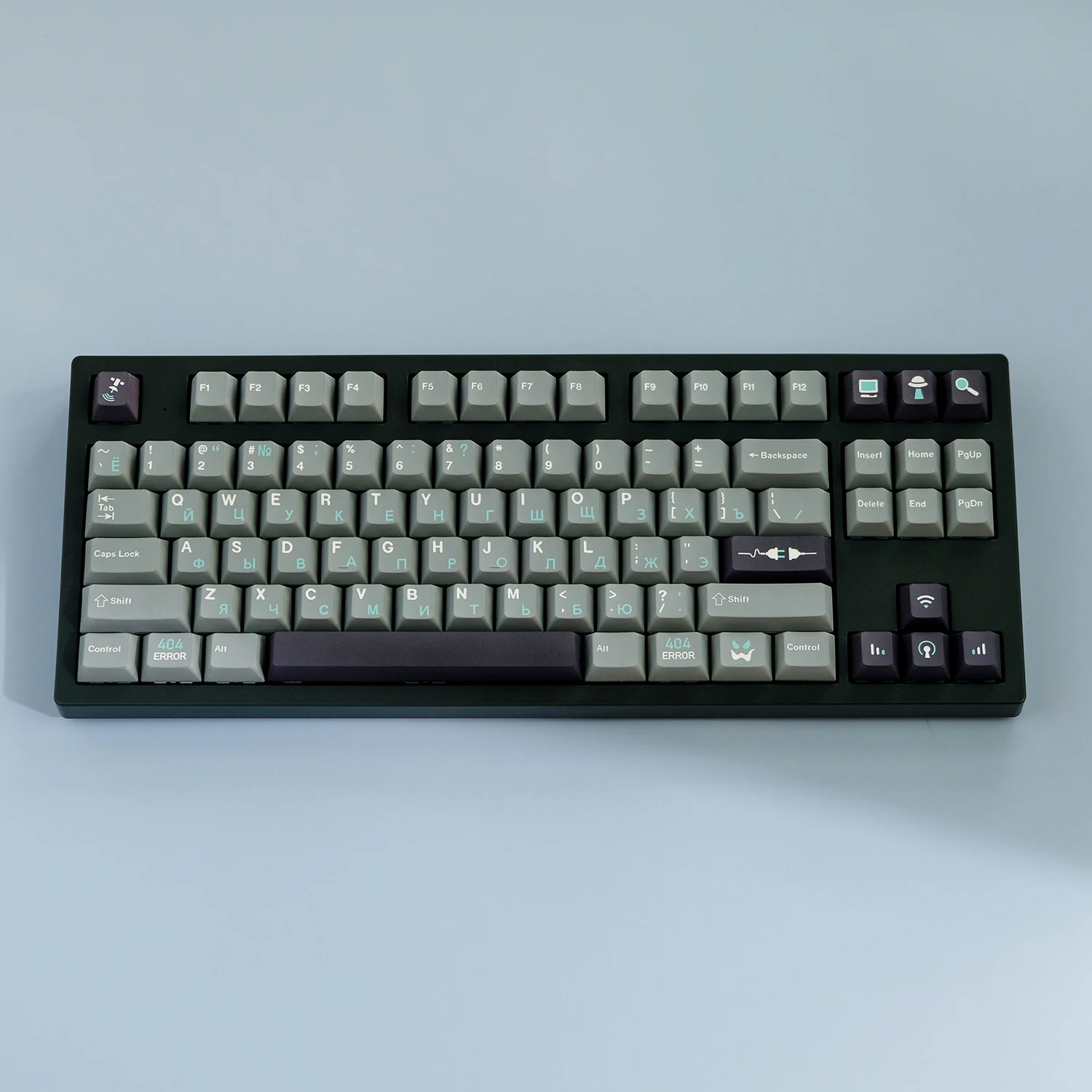 PBT 404 Keycaps Cherry Profile English Russian Keycap Dye Sublimation Mechanical Keyboard Keycap For MX Switch 61/64/68/75/84/87