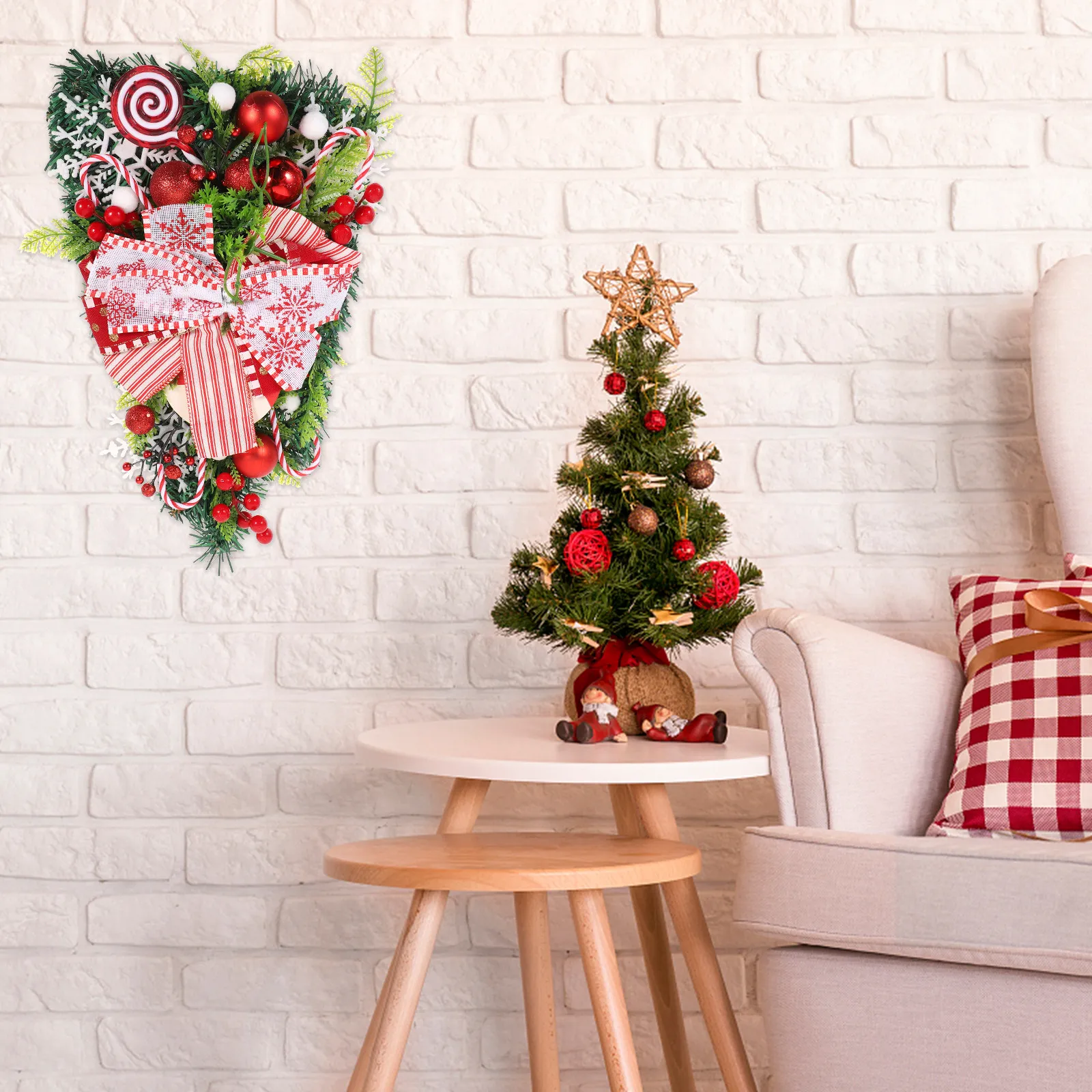 

Festive Christmas Pendant Hanging Decor for Window Door Stair Rail Wall Xmas Tree Ornament Unique Holiday Decoration Gift