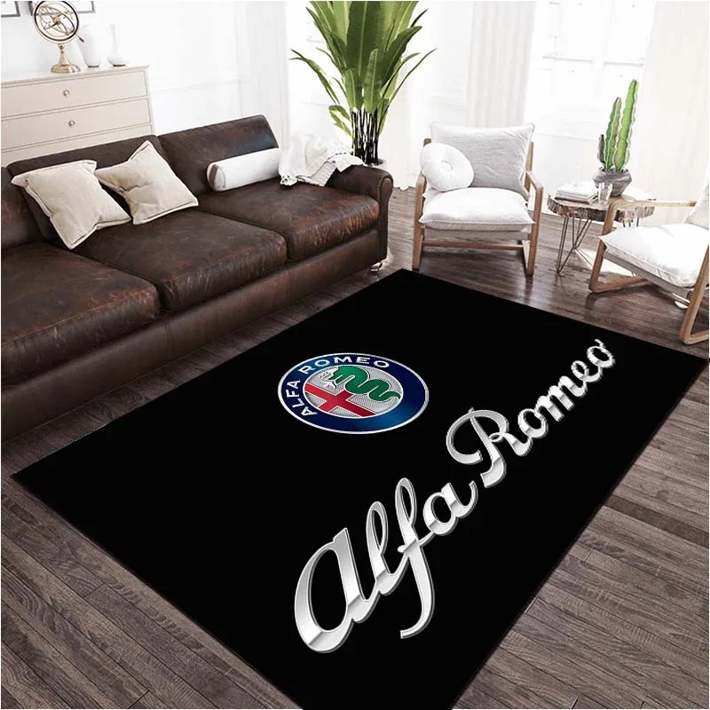 Classic Car AAlfa R-R0meo Print Carpet Rug for Living Room Bedroom Sofa Doormat Home Decor Non-slip Floor Mat Area Rug Cloakroom