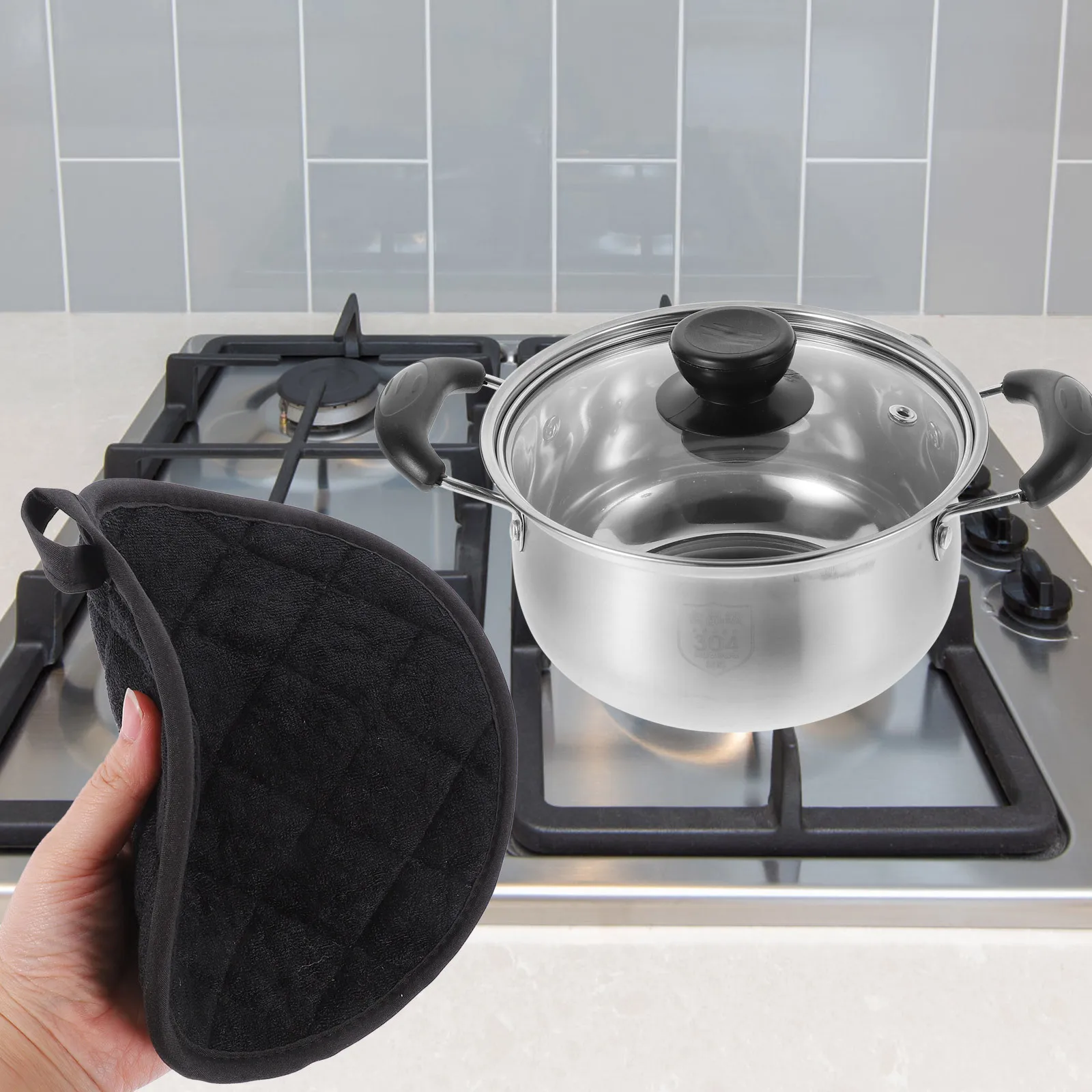 

2 шт., хлопковые держатели для кастрюль, теплоизоляционные коврики для стола, устойчивые, нескользящие, защищают обеденный стол от горячей посуды, подставки для кастрюль