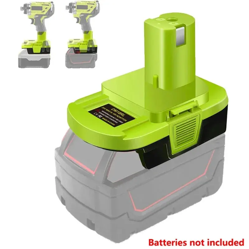 

DM18RL conversion battery adapter for Dewalt 20v and Milwaukee 18V lithium batteries, convertible for Ryobi power tool drills
