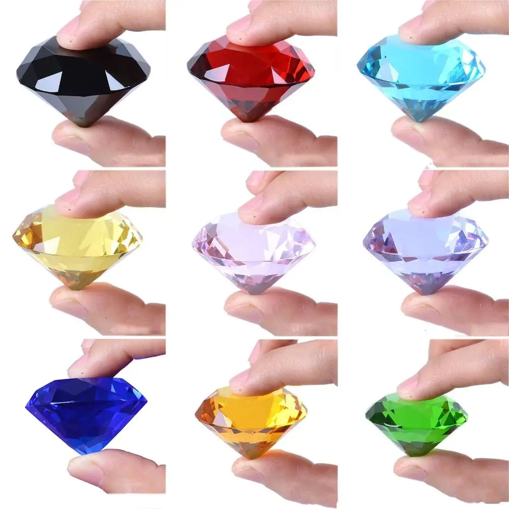 Colored Crystal Diamond Ornament Jewelry Craft Cutting Process Artificial Crystal Diamond Diamond Shaped DIY