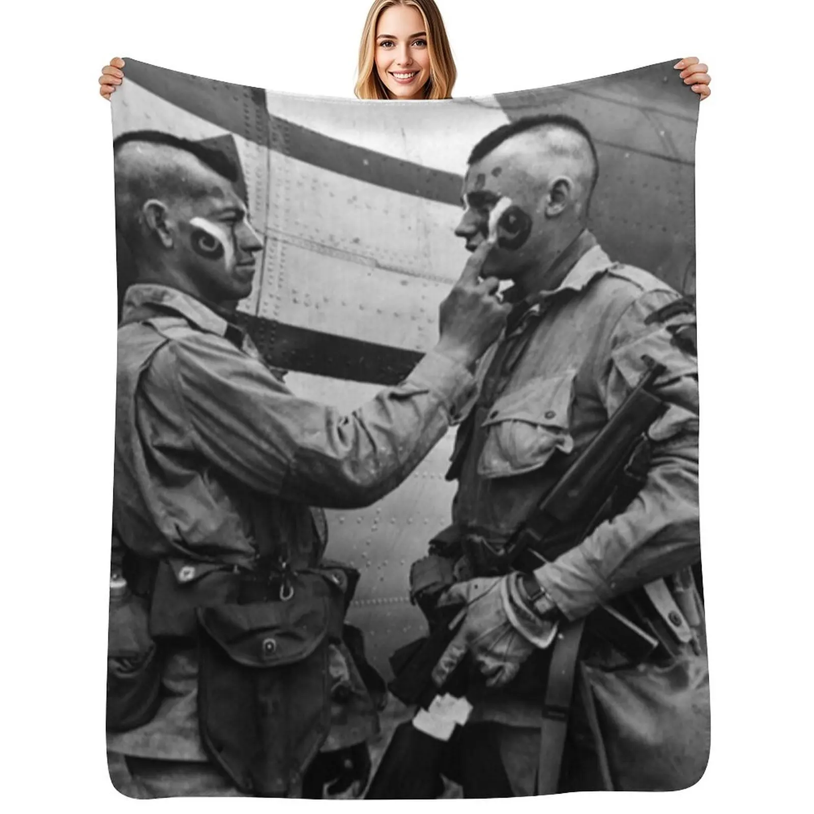 

Filthy 13 warpaint D-Day WW2 Throw Blanket sofa bed Polar Giant Sofa Personalized Gift Blankets