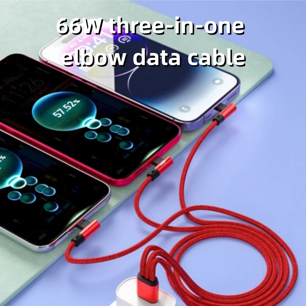 3 IN 1 USB C Cable USB Type C Charger Cable Multi Usb Port Fast Charging Cord For Universal USB Charger USB Type C Data Wire