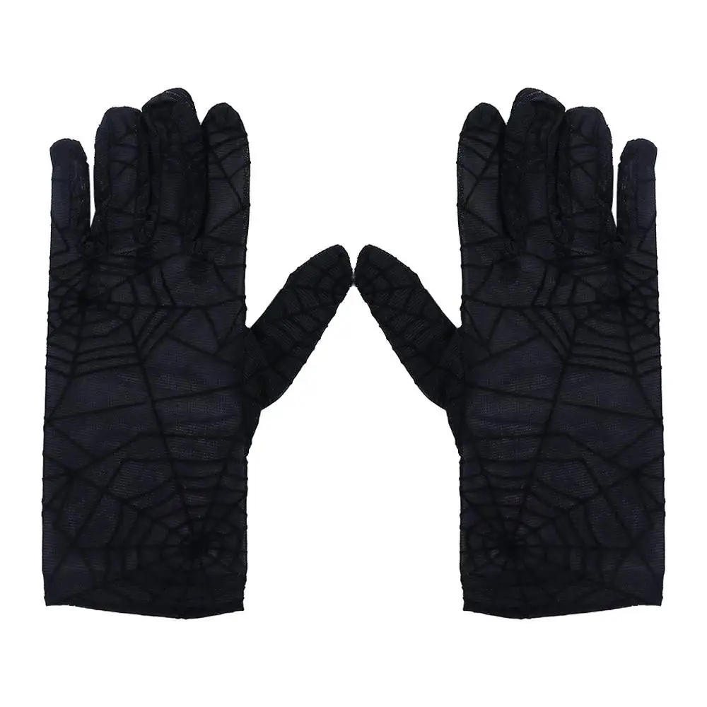 

Fashion Special Spider Web Lace Women Party Thin Gloves Lace Mitten Women Gloves Five Fingers Mitts