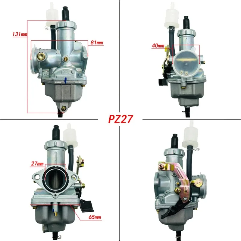 CG150 Atv Carburetor Pz27 Cable Damper with Filter 125cc 175cc 27mm Uitable for Honda CG Xl125 Off-Road Motorcycle Fuel