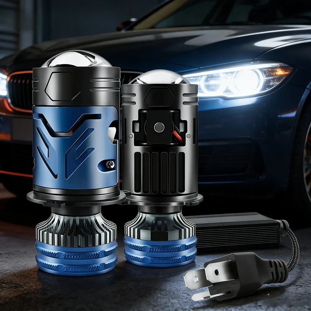 

Светодиодная фара H4 12В 85Вт 17000Лм 6500К с мини-линзой-проектором, ближний/дальний свет, соленоид для автомобиля и мотоцикла