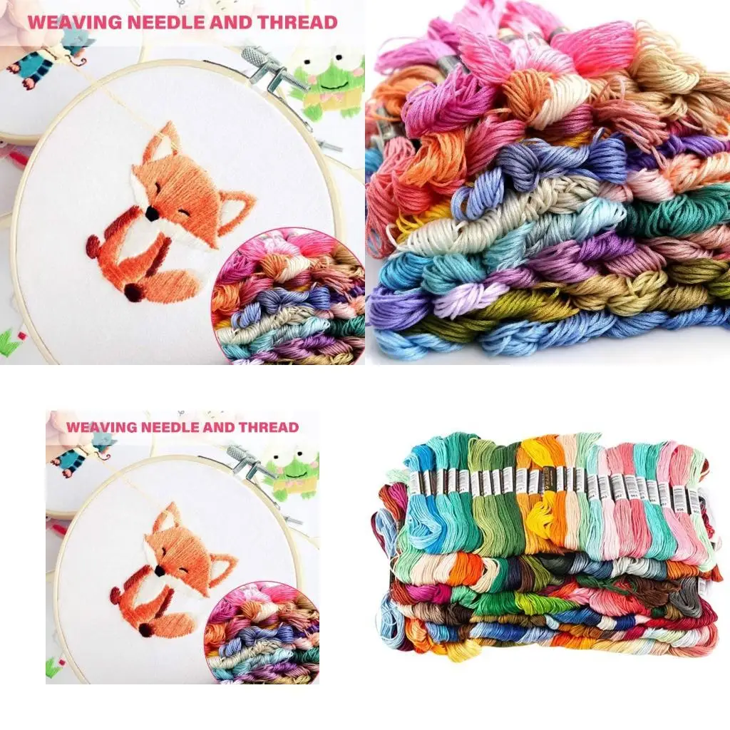 

J78F Colorfast Embroidery Thread Assortment Versatile Embroidery Floss Thread Set for Beginners to Expert Needleworkers