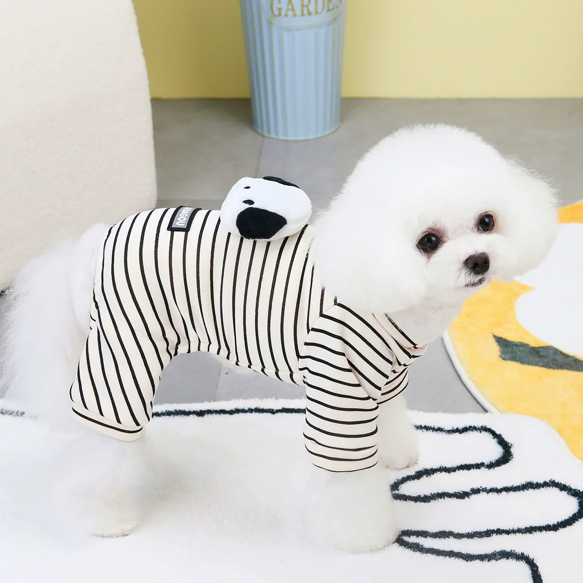 Pet Striped Four Legged Pants Clothes Autumn Winter Puppy Clothing Pet Supplies Cat Clothing Puppy Bags Home Clothes Dog Pajamas