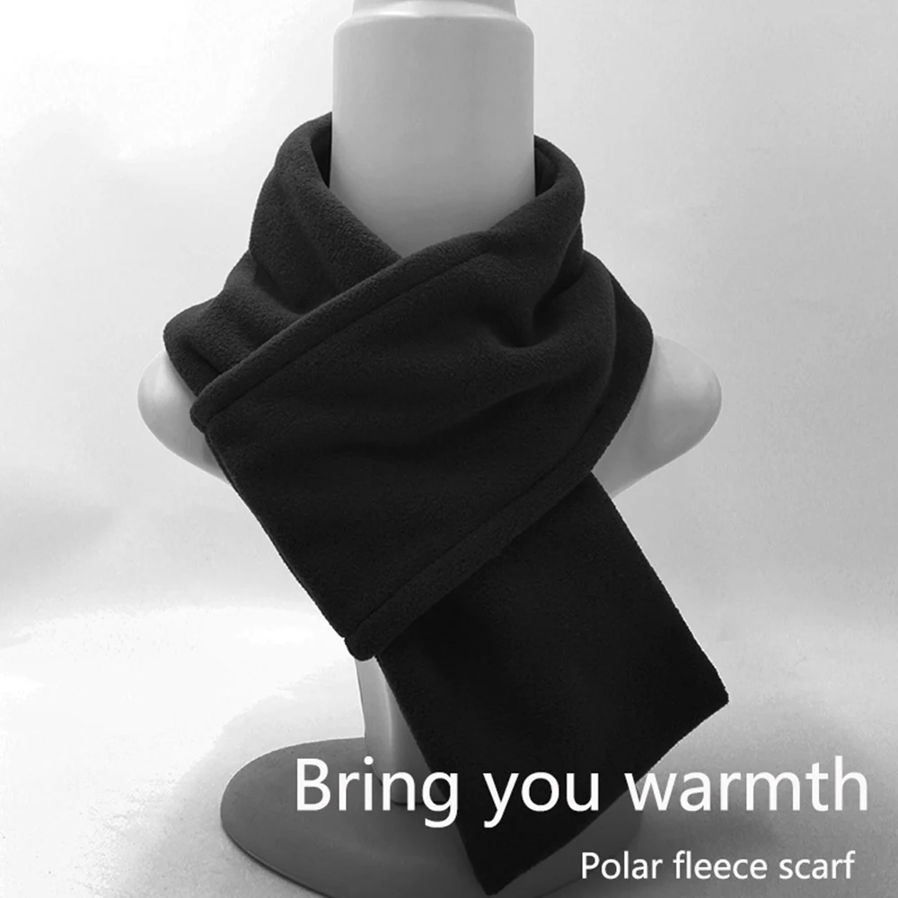 

Winter Polar Fleece Warmer Scarf Simple Pure Color Thermal Scarves Windproof Soft Neckerchief Outdoor Cycling Skiing Shawl Scarf