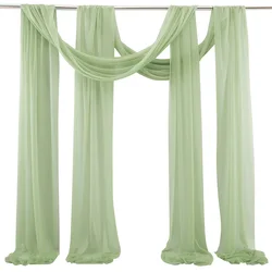 Arco de boda de lujo de gasa Crysta verde salvia, camino de mesa elegante ligero, perfecto para fiesta, cumpleaños, banquetes, decoración de pasteles, 6 m, 10m, 1PC