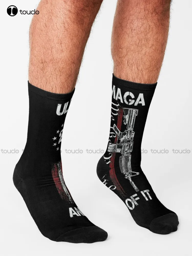 Maga King Maga King Maga Trump Ultra President Socks Red Socks 360° Digital Print Design Happy Cute Socks  Creative Funny Socks