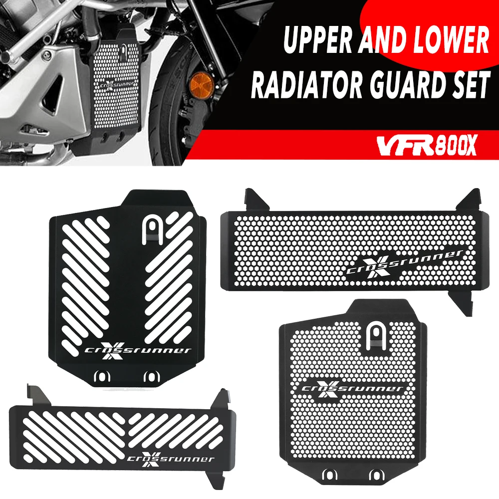 

Oil Cooler Guard For Honda VFR800X VFR 800 X Crossrunner 2015 -2024 Upper Lower Radiator Grille Protector Cover Set Motorcycle