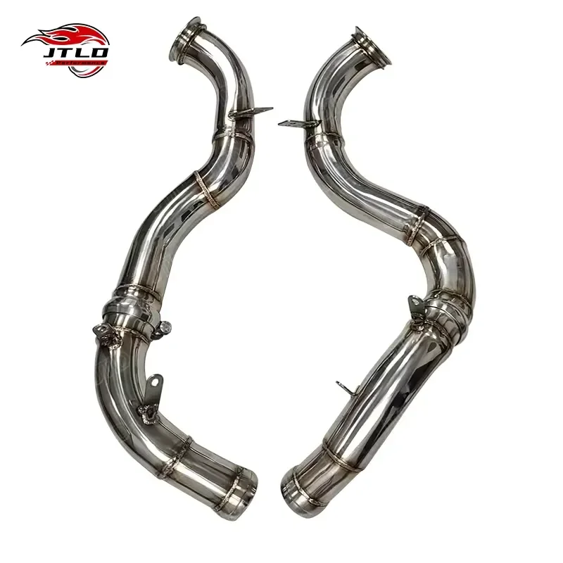JTLD 304 Stainless Steel Straight Pipe Exhaust Downpipe for Mercedes Benz W213 E63 AMG GLC 63 S