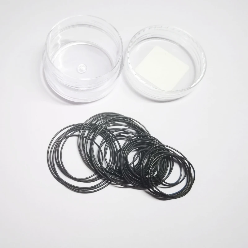 One Set 0.3mm/0.4mm/0.5mm/0.6mm Thick Black Gaskets 12mm-30mm Watch Back Cover O-Ring