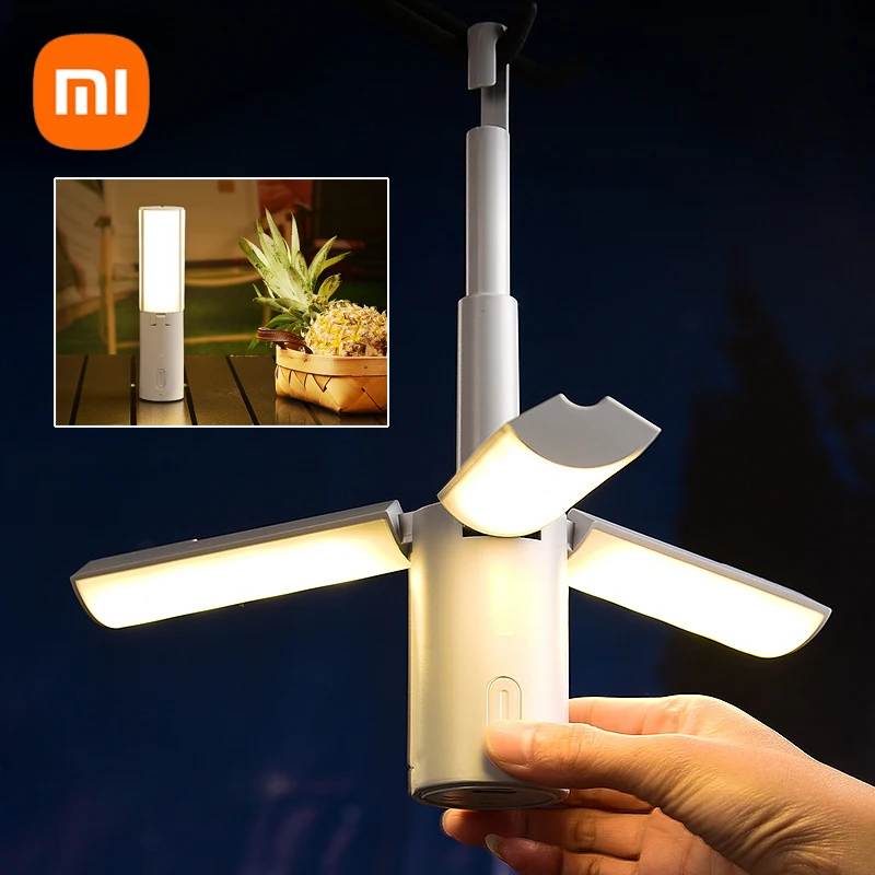 

Xiaomi 2023 Folding Outdoor Camping Portable Rechargeable High Capacity Lighting Student Dormitory Handheld Small Camping Light