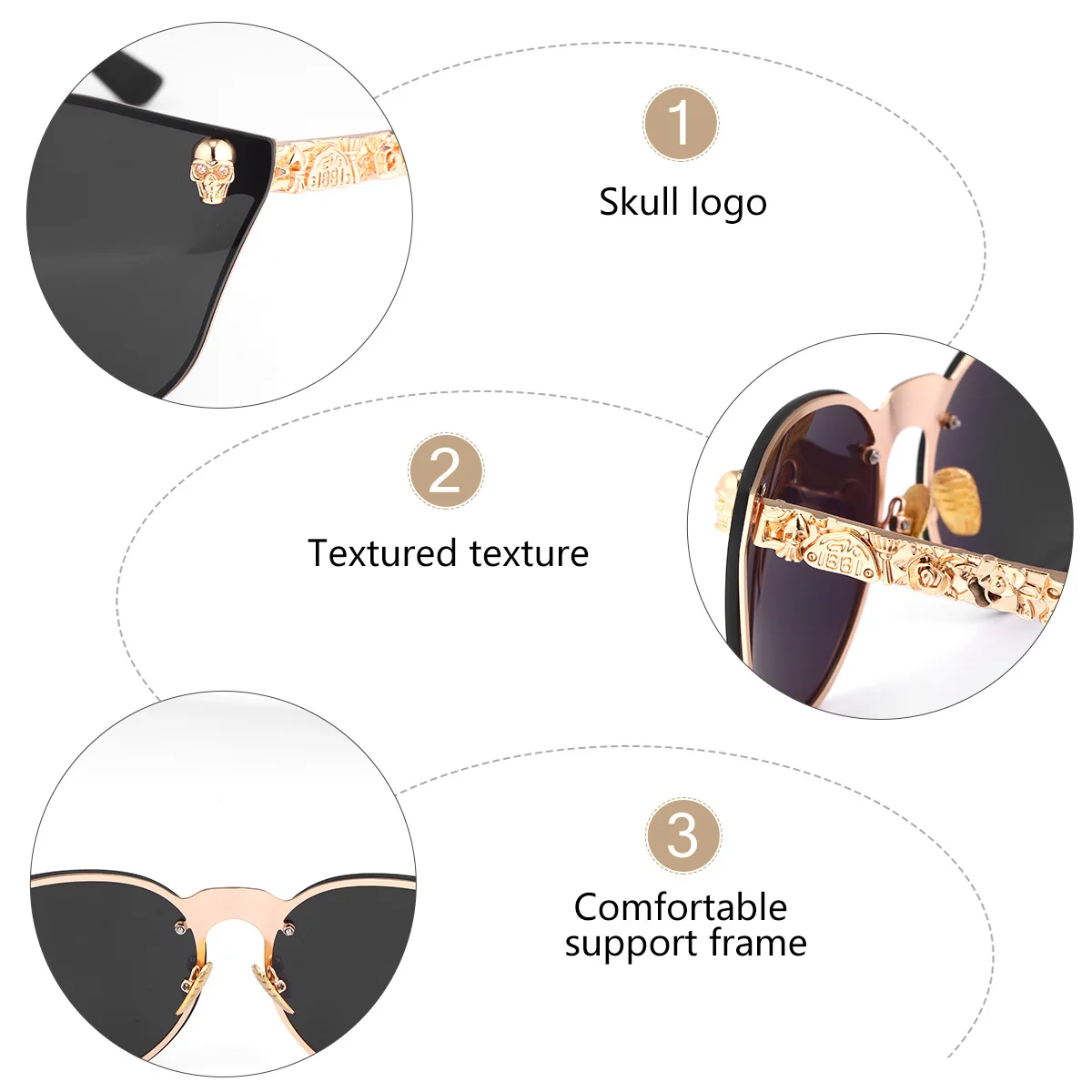 

1pc Fashion Sunglasses Lightweight Uv Protection Durable Retro Frame Unisex Eyewear For Beach Travel Party Stylish Outdoor Use