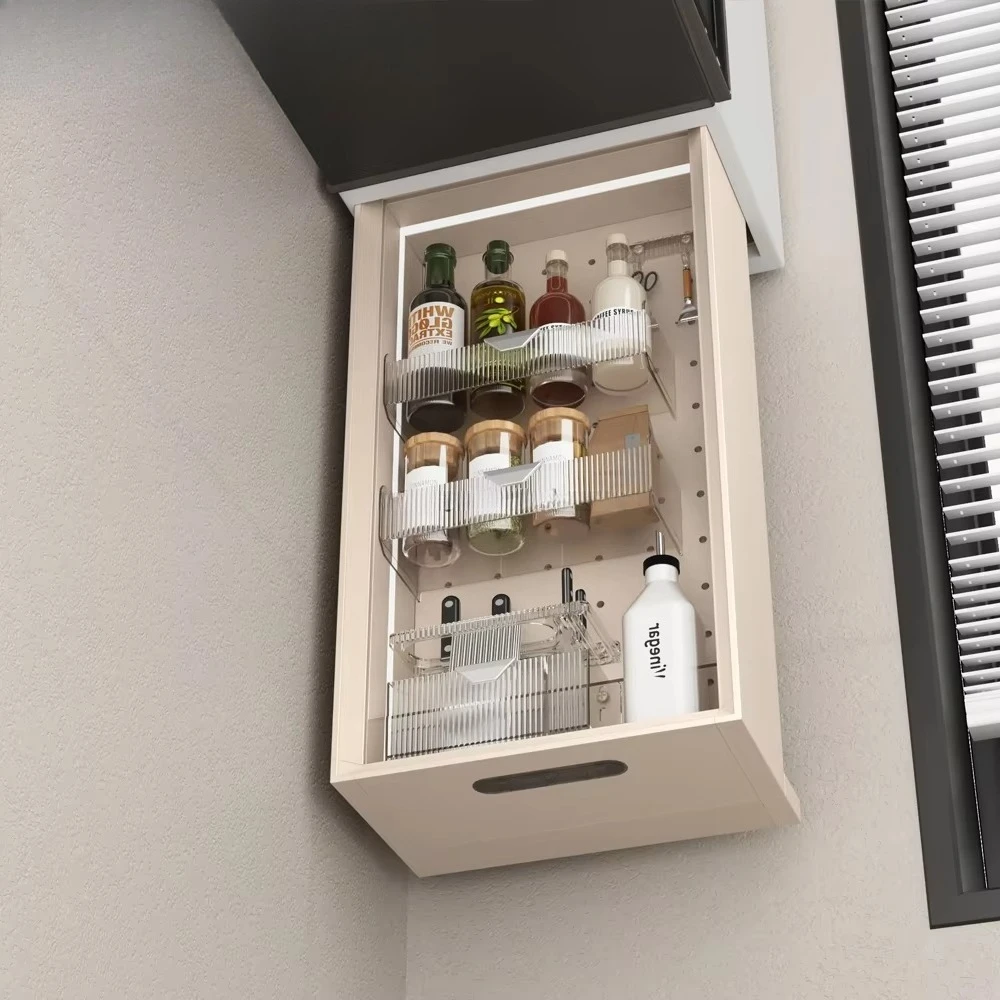 Kitchen Corner Storage System Intelligent Cabinet Lift Smart Electric Lifter Basket For Wall Cabinets Corner & Wasted Space
