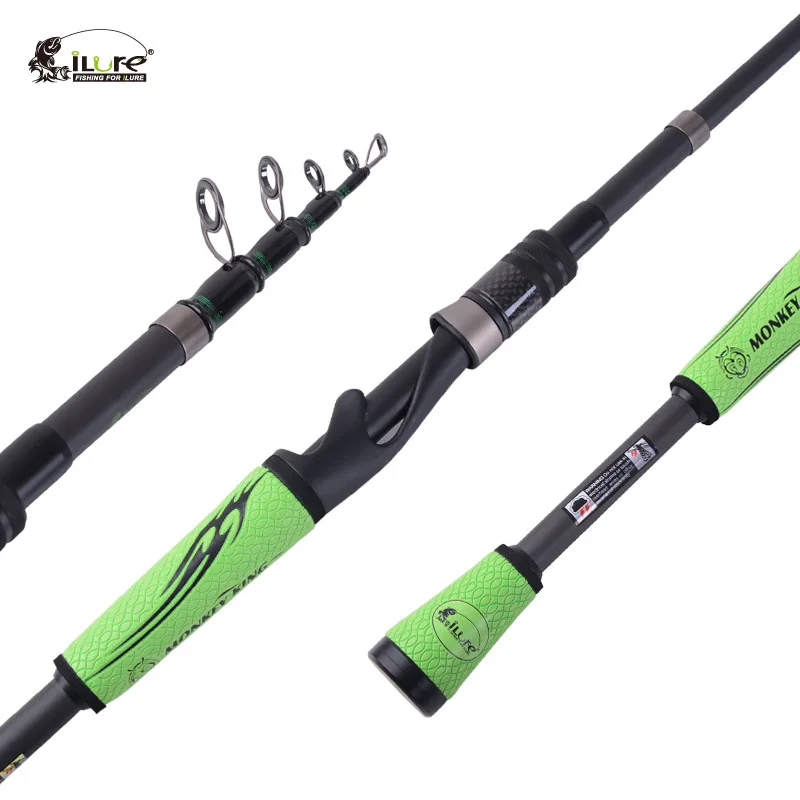 

Vibration-out Telescopic Lure Rod Carbon Fiber Fishing Rod MHStraight Handle Pikestaff Rod In stock