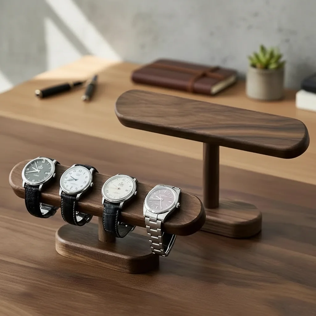 

Walnut Watch Bracket Display Holder Jewelry Bracket Chain Anklets Hanger StandRacks Organizer For Counter Shows