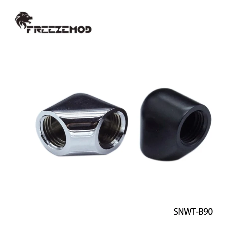 FREEZEMOD Brass Double Internal G1/4'' Thread 45 / 90 Degree Adapter Computer Pc Water Cooler Metal Fitting /SNWT-S45/SNWT-B90