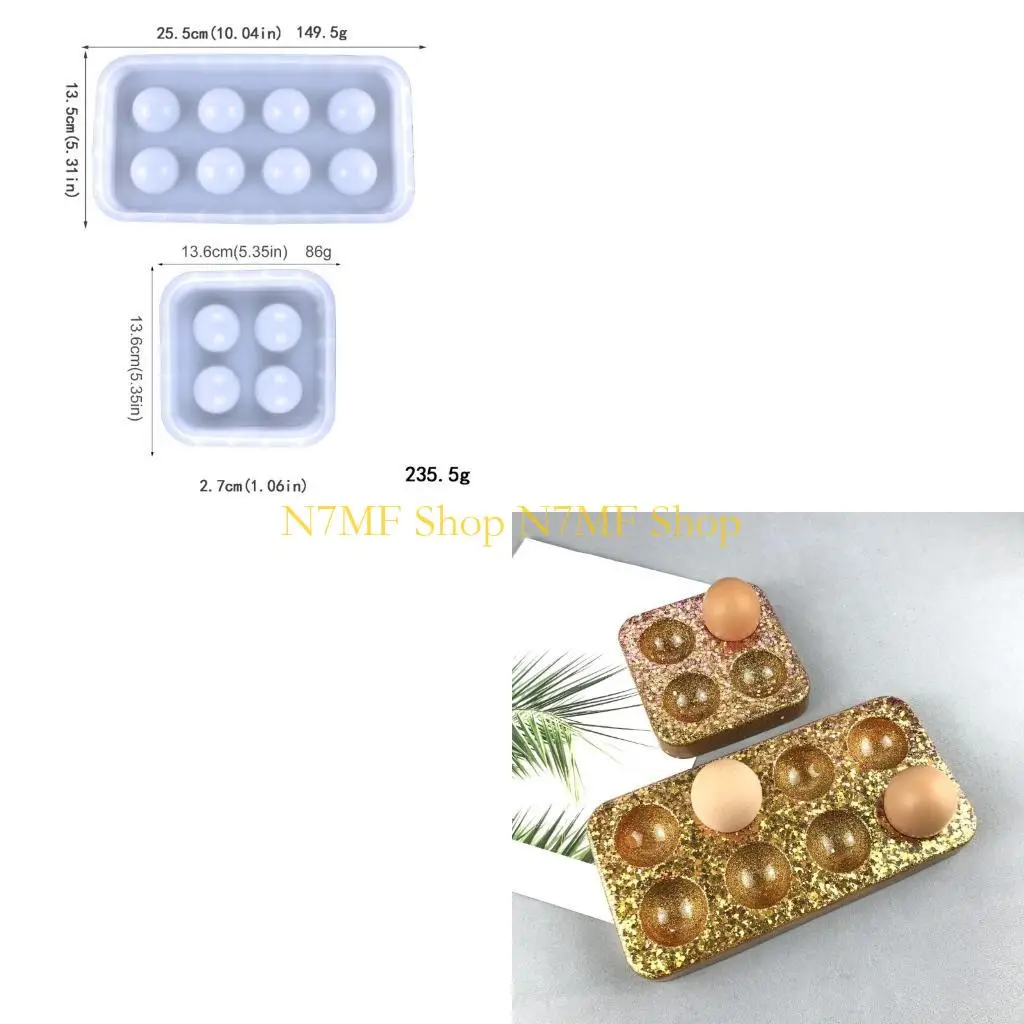 

N7MF Kitchen Egg Holder Moulds Egg Storage Epoxy Mold Silicone Resin Molds
