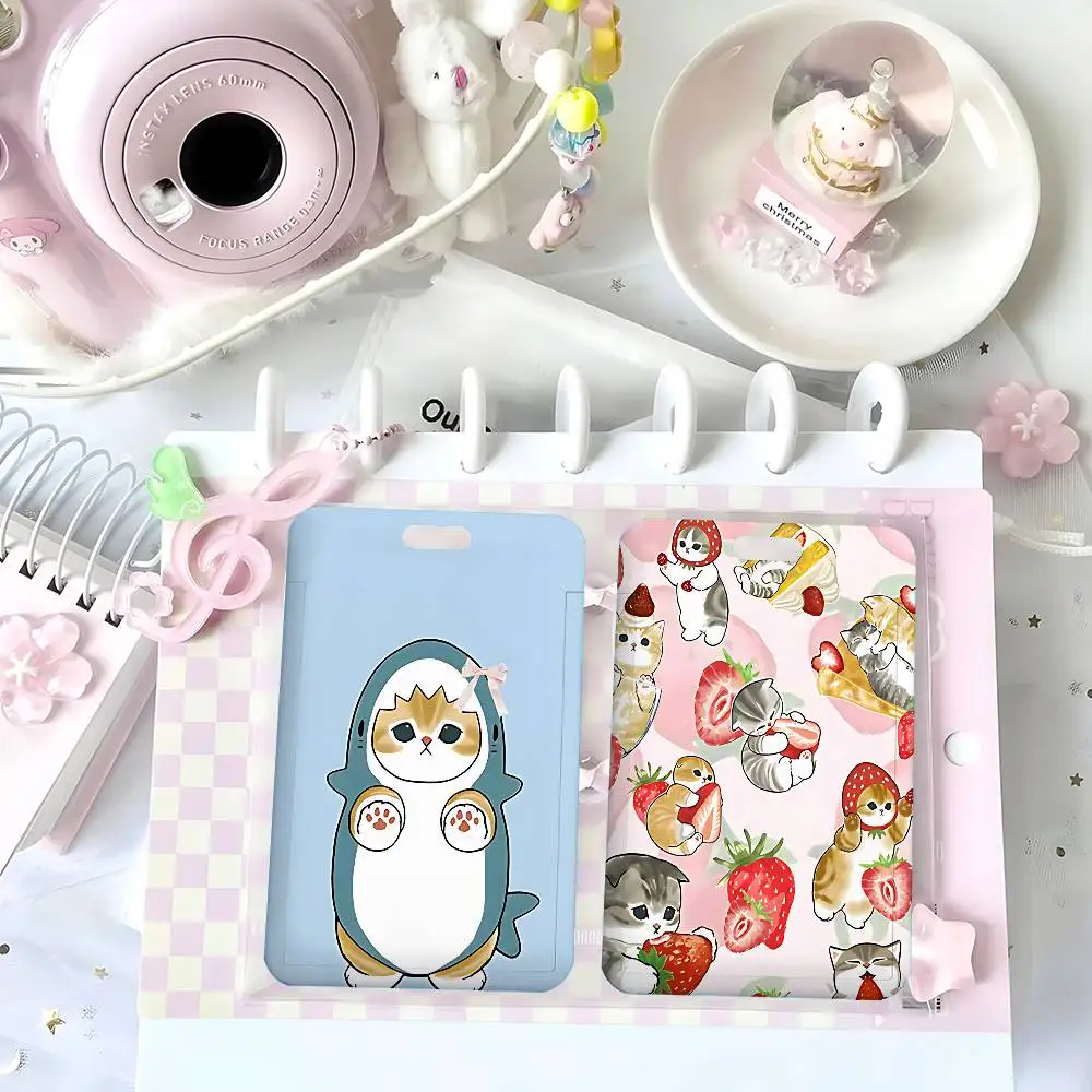 Cute M-mofusand Cats NFC Contactless Sliding Card Sleeve For Student Cards, Bus Cards, ID Cards, And Work Permits