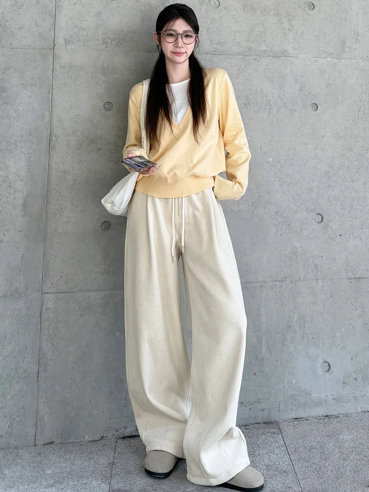 

Широкие брюки для выступлений, женские зимние шерпы для отдыха, флисовая подкладка, пояса, пуговицы, облегающие, с тиснением, удобные, свободные, прочные