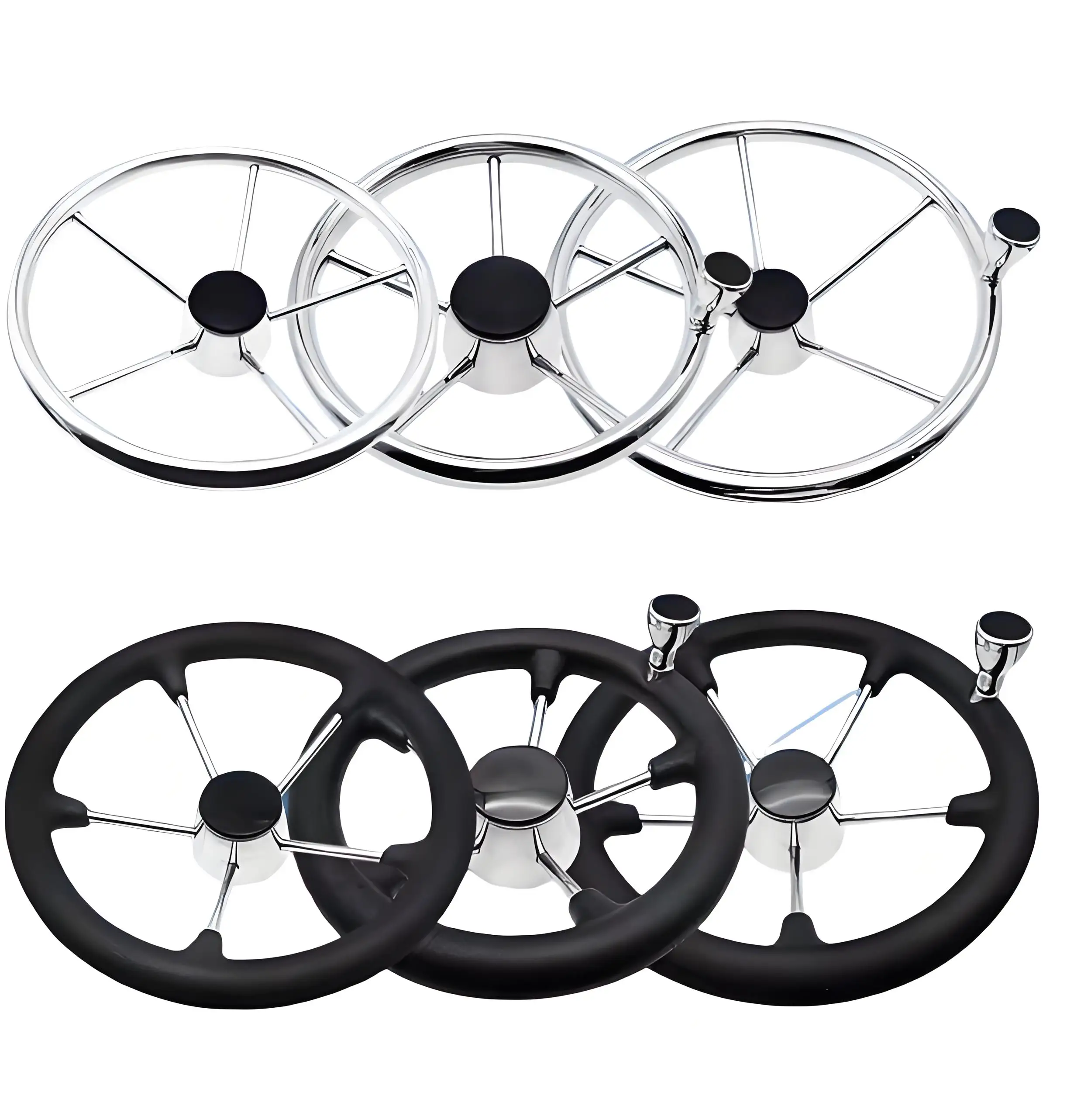 New Premium  11.5/13.5/15.5 Inch Stainless Steel Boat Steering Wheel Marine Hydraulic Control Premium Hardware