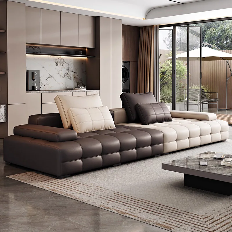 

Sectional Minimalist Living Room Sofas Leather Nordic Designer Bedroom Outdoor Sofa Room Decor Floor Gonfiabile Home Furniture
