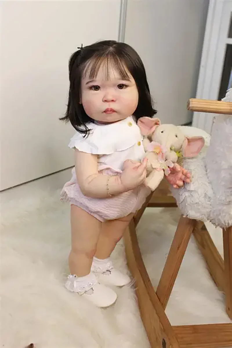 25Inch Min Li Huge Size Reborn Doll Kit Unfinished Unpainted Blank DIY Doll Parts With Cloth body and eyes