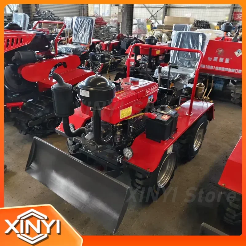 for Crawler rotary tiller ride-on cultivated land trencher 35 horsepower water and drought dual-purpose orchard farmland