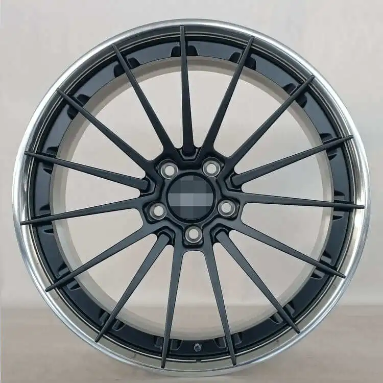 

16/17/18 /19 20 21 22 inch PCD 5x 100/108/112/114 .3 black finish forged car alloy wheels made in China