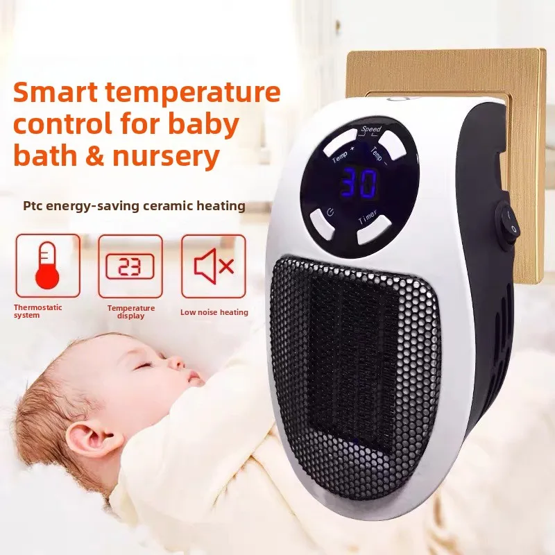 Portable Heater Intelligent Remote Control Mini Hot Air Dryer Timing Colorful Lights Heater Office Home