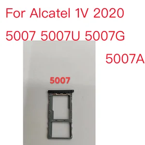 Bilashmart 1 Original Sim Tray Holder Alcatel 1V 2020 5007 5007U 5007G 5007A SIM Card Tray Slot Holder Adapter Socket Repair Parts