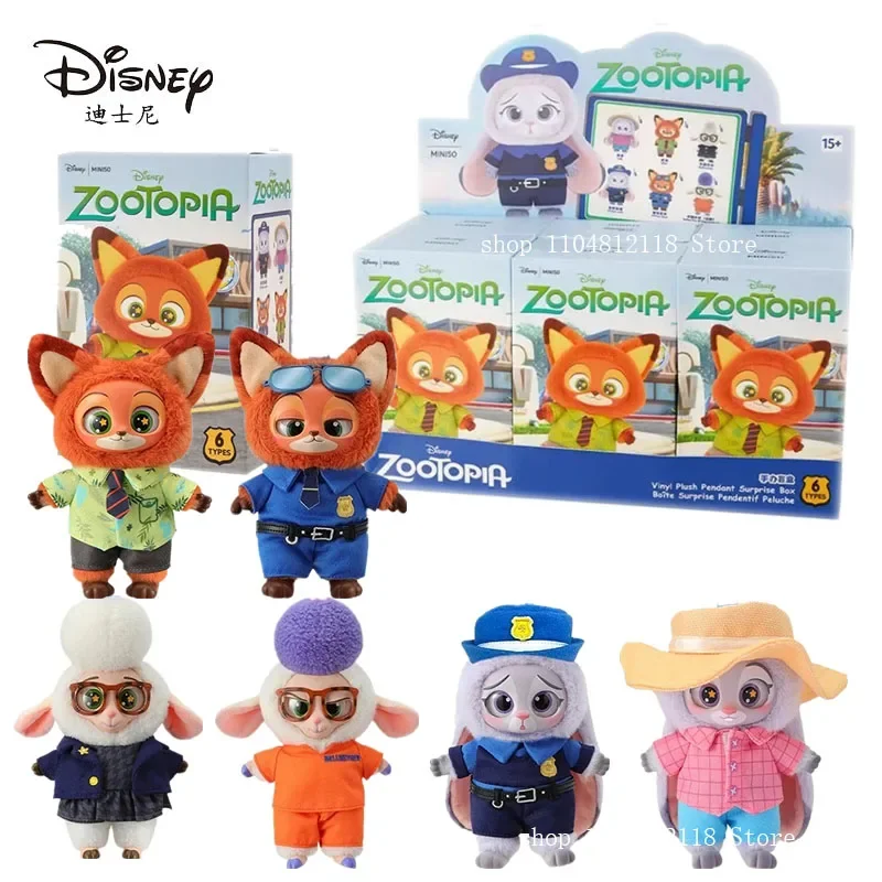 

НОВАЯ слепая коробка Disney Zootopia, милая фигурка Ника Джуди, плюшевая виниловая кукла, загадочная коробка, аниме-фигурки, мультяшная коллекция