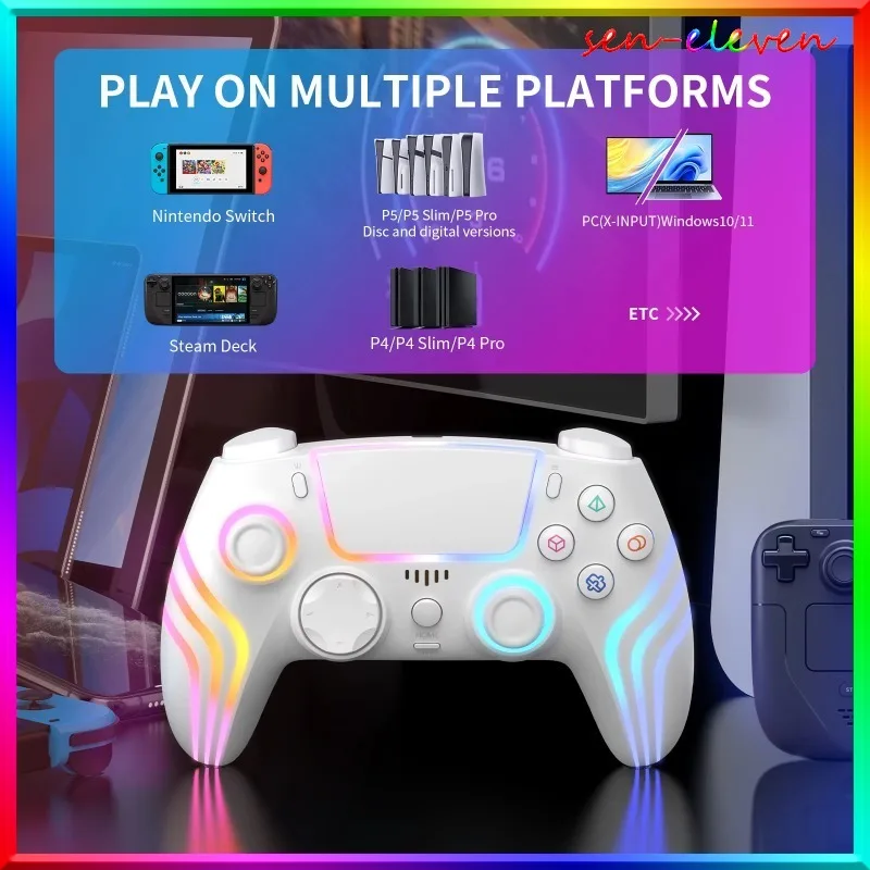 Wireless Gamepad Compatible with PS5/PS5 Slim & PC - Full Function Support for Gaming