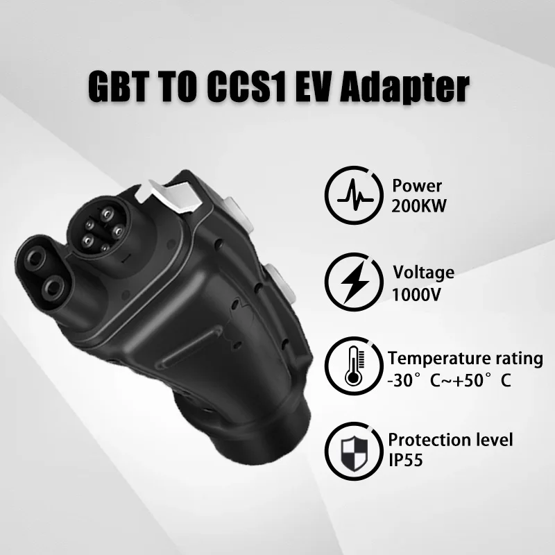 CCS2 to GB/T EV Converter Adapter DC 250A 1000V CCS Combo2 to CHAdeMO GBT TO CCS1 250KW Electric Vehicle Fast Charging Adaptor
