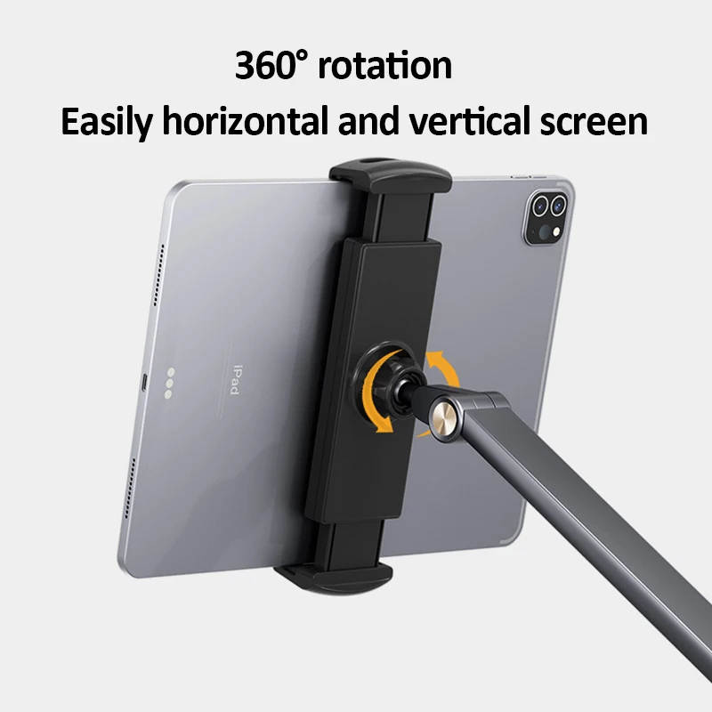 Multifunctional Aluminum Alloy Tablet & Phone Stand – 360° Rotating, Foldable Desktop Holder