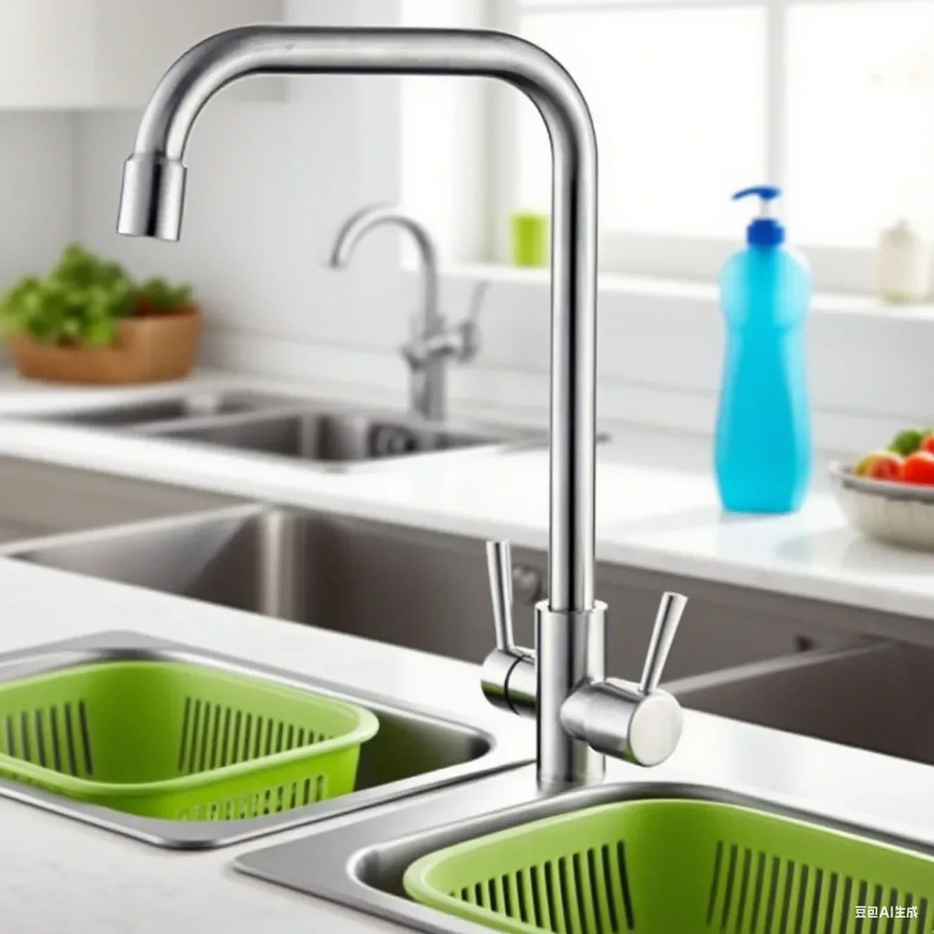 304 Stainless Steel Kitchen Faucet Water Purifier Single Cold Water Tap Deck Mounted Kitchen Sink Faucets Basin Faucets