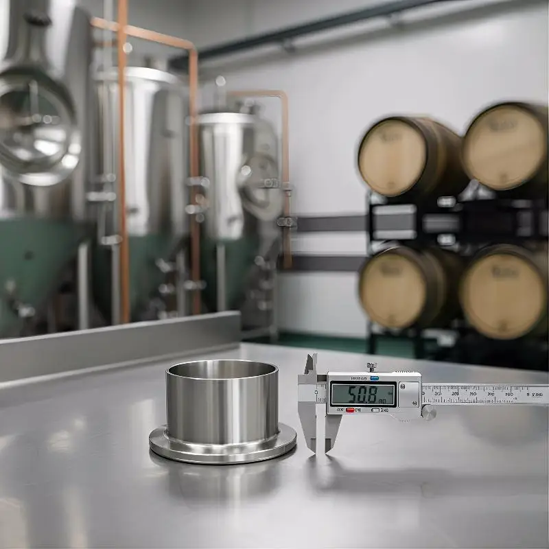 Weld Clamp Ferrule 304 Stainless Steel Sanitary Fitting Secure Seal Connection for Food Production Line