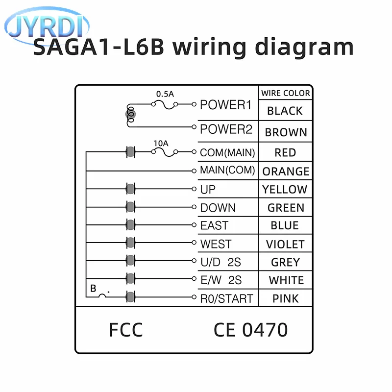 Saga L6B 4 keys double speed Industrial Wireless Radio Crane Remote Control switches winches track Crane controller