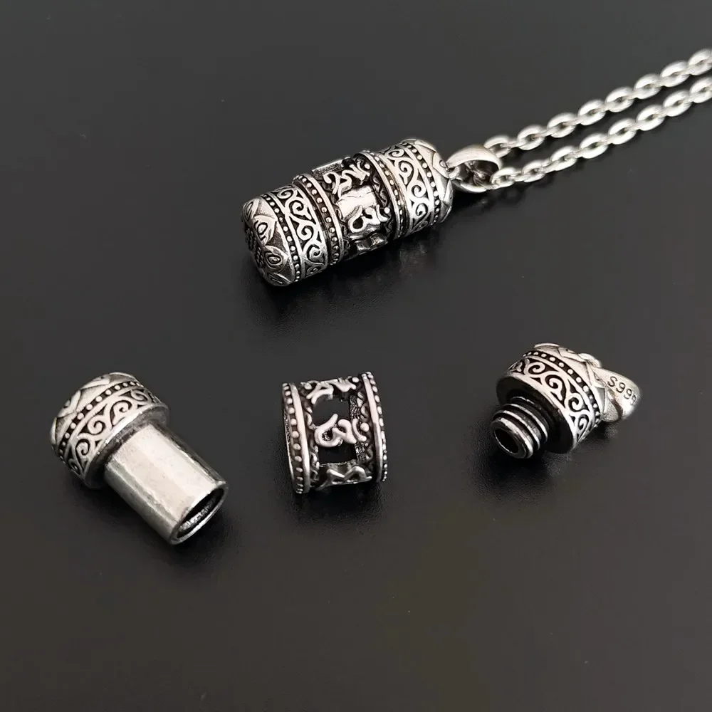 Openable Bottle-shaped pendant Urn Necklaces for Ashes Mini Jar Charms Ornaments Retro Locket Memorial Jewelry Accessories