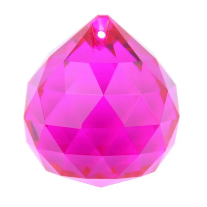 50mm 60mm 80mm 100mm 1 Pc Color K9 Crystals Glass Faceted Hanging Ball Prism for Mariage Wedding Parting Hotel Home Decoration