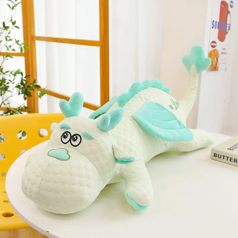 Cartoon 120cm Ice Silk Fabric Stuffed Fly Dragon Candy Color Soft Baby Comfort Doll SummerPillow cushion Christmas Birthday Gift