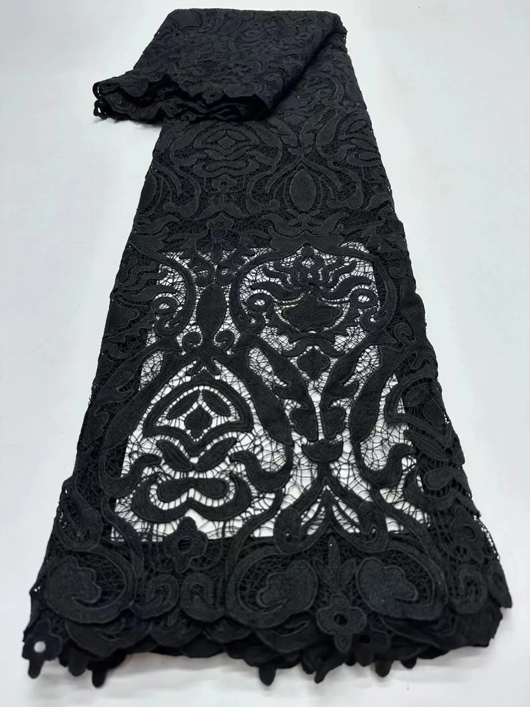 New Arrival African cord Lace Fabric 2024 High  Quality French Milk Silk Embroidery Lace Fabrics For Women Evening Party Dress