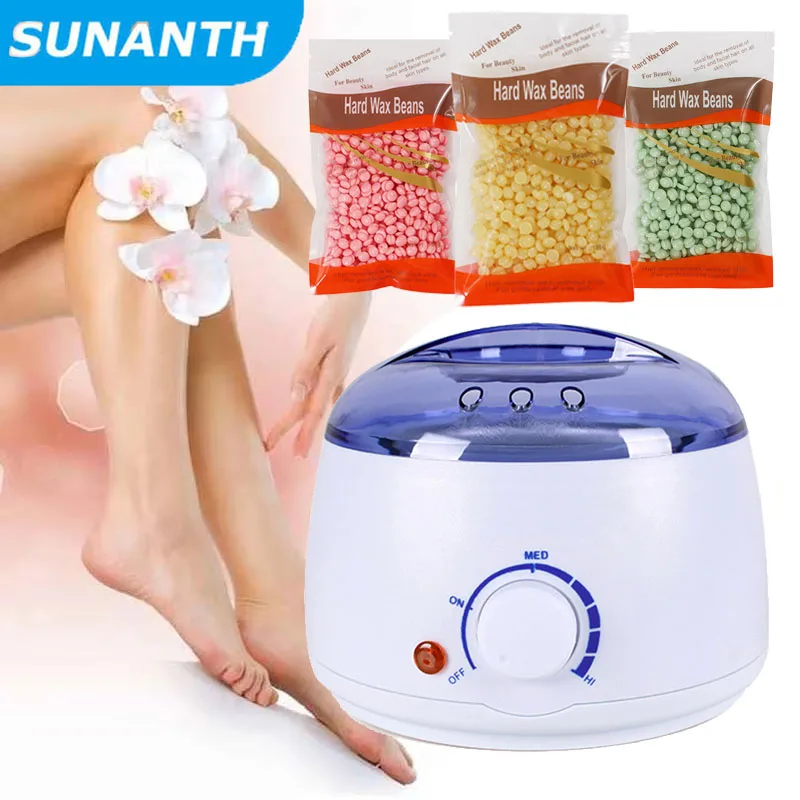 200ml Therapy Machine Wax Warmer Portable Electric Hair Removal Kit Facial Bikini Area Armpit- Melting Pot Hot Wax Heater