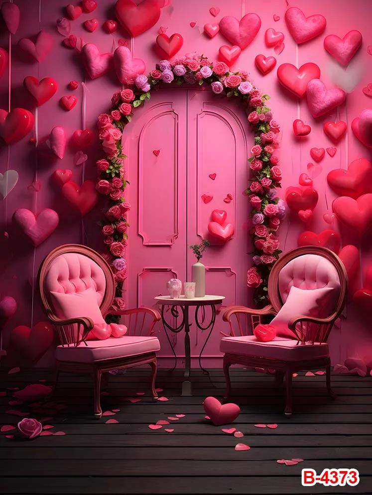 Photography Background Valentine's Day Love Heart Flowers Kids Birthday Maternity Portrait Decor Backdrop Photo Studio