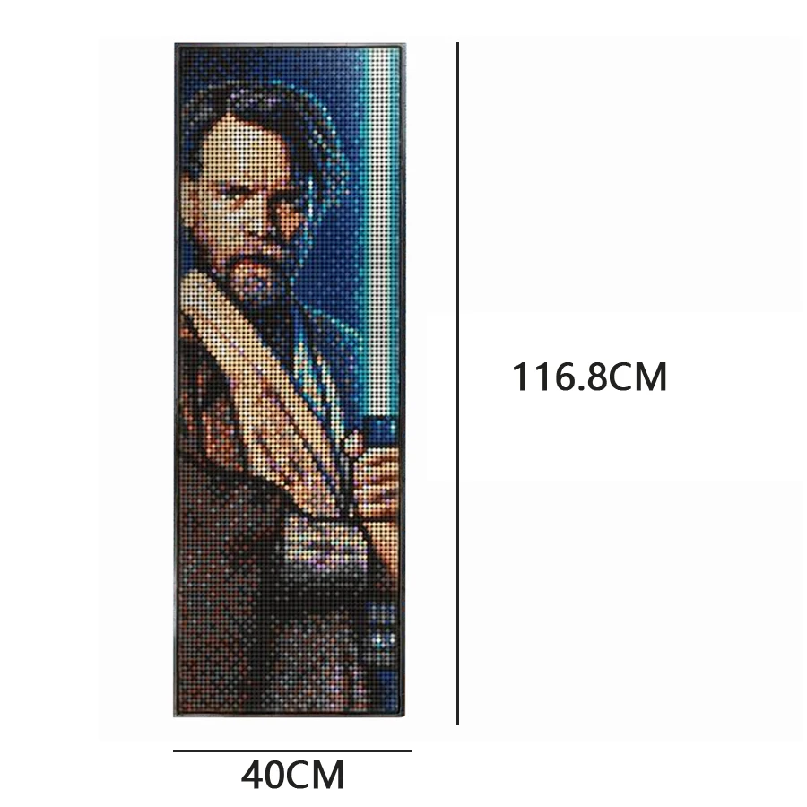 31205 オビ＝ワン・ケノービ MOC クラシックピクセルアート絵画ビルディングブロックセットモザイクレンガ映画おもちゃ最高のクリスマス誕生日ギフト