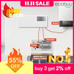 Termostato wireless WiFi Tuya Scatola controller hub centrale RF a 8 subcamere con LCD Indica attuatore per riscaldamento a pavimento per caldaia a gas